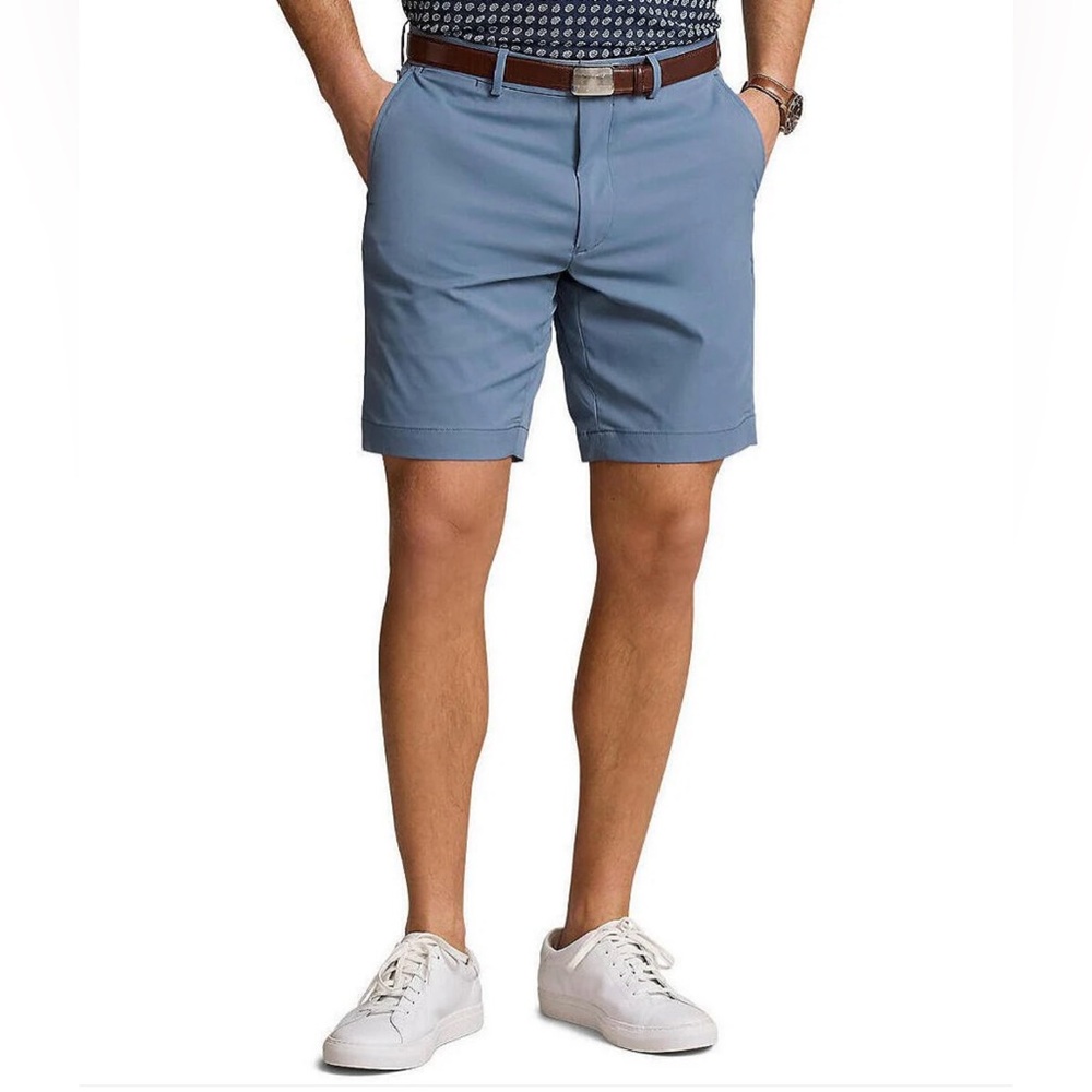 Peter Millar men’s size 34 flat front shorts with front and back pockets blue